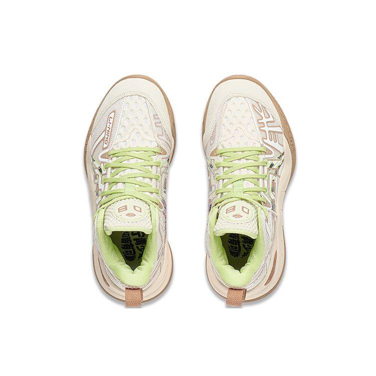 Баскетбольные кроссовки Li Ning Kids Basketball Series Dawn Halo Durable Non-Slip Rebound Color Block Letter Mid-Top для детей YKBT030-5