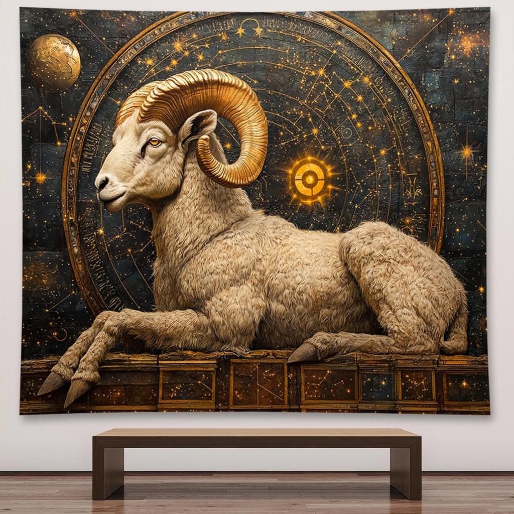 Бронзовая статуя ангела с крыльями и пшеницей Настенное искусство 2D-печать на ткани Духовный декор Мифическая фигура Домашняя галерея Гобелен