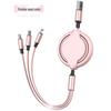 Yuhe Retractable Silicone Fast Charging Cable: One-to-Three for Apple & Huawei with Custom Logo