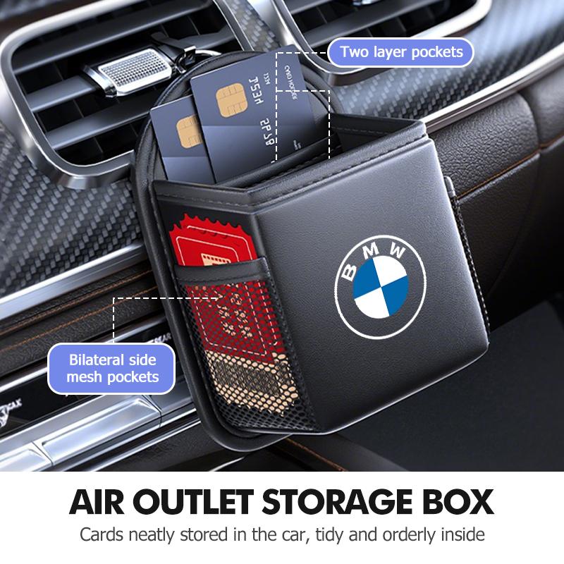 For BMW Car air outlet storage bag ID card bag double-layer storage bag E87 E70 E91 E30 G20 E92 E93 E60 E46 E90 G30 E53 X1