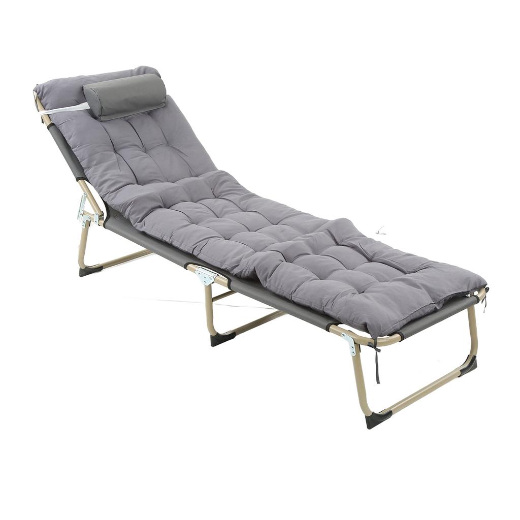 Складная кровать для одного человека, складной откидывающийся шезлонг для кемпинга, офиса, обеденного перерыва на открытом воздухе