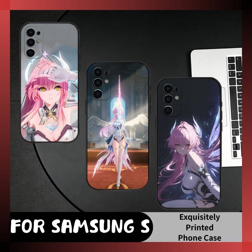 Чехол для телефона Beauty A-Aemeath Game WuWa для Samsung S25, S24, S21, S22, S23, S20, Ultra, S26, Plus, Fe, Note, 5G Черный