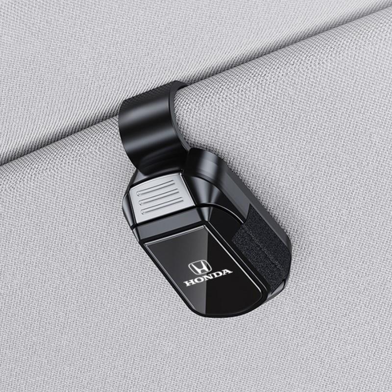 Car Sun Visor Glasses Box Sunglasses Clip Card Ticket Holder Accessories For Honda Civic Accord Fit Jazz CRV BRV HRV Insight Pil DE6