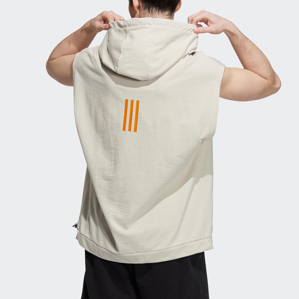 adidas Толстовка Neo PK SS UT с капюшоном, повседневная спортивная дышащая мужская, топы, цвет не совсем белый HA2911