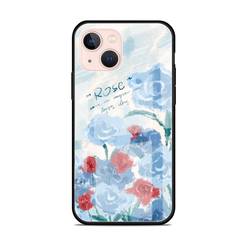 Стеклянный чехол для Apple iPhone 14 13 Pro 11 12 7 8 Plus SE 2022 XR X XS Max 6 6S Закаленная крышка для телефона Цветок Милый