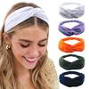 Хлопковые повязки на голову с перекрутом для женщин, эластичные повязки для волос с узлом, спортивные повязки для йоги, повязка для макияжа и спа, бандана, аксессуары для волос для девочек