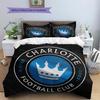 Постельное белье с узором Charlotte FC, Декор для дома, Подарок на день рождения (1 пододеяльник + 2 наволочки, без наполнителя)