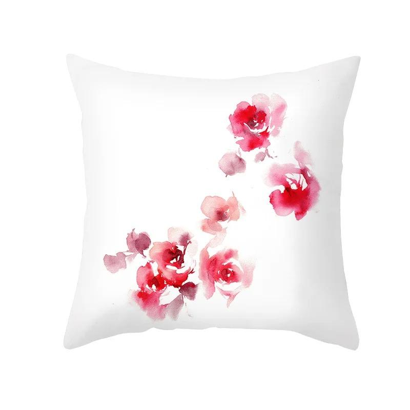 Наволочка с цветочным принтом в виде свежей чернильной краски для офиса, гостиной, автомобиля, украшений, для дома