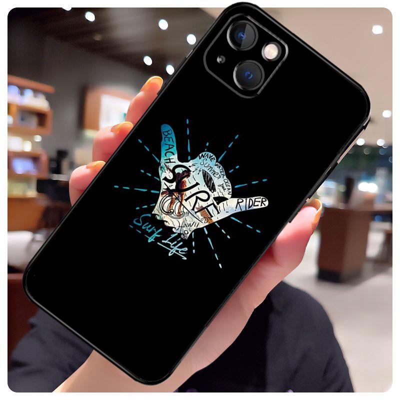 Чехол для iPhone 13 Pro Max 16 15 11 12 14 17 Pro Max mini 15 16 Plus 16e 17 Air с рисунком серфера, жест 'Surf Hang Loose' Shaka