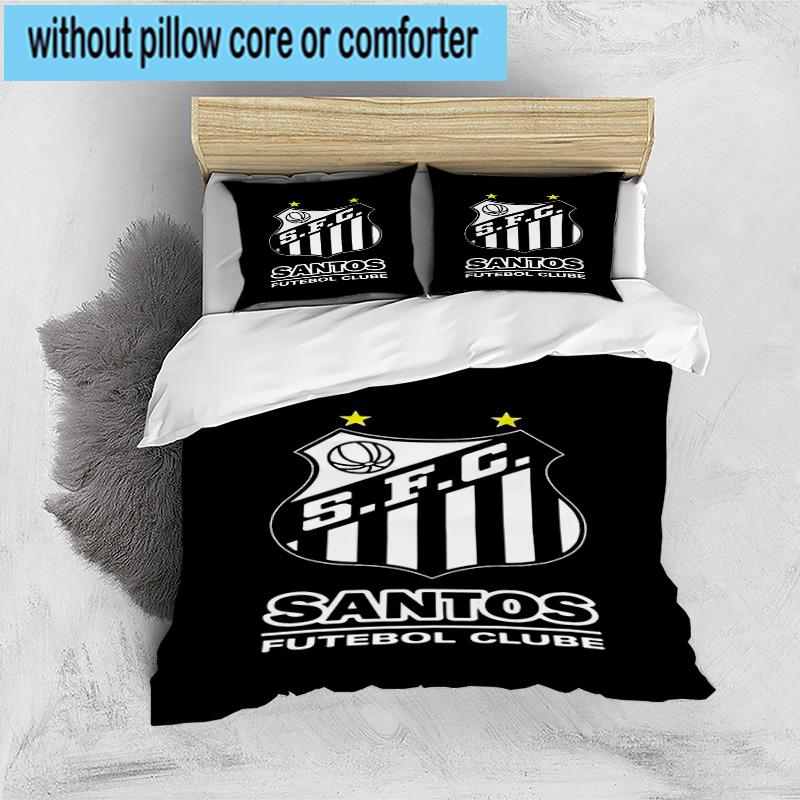 3pcs Powerful Football Crest Design Printed Bedding Set Duvet Cover Closure Includes 1 Duvet Cover & 2 Pillowcases Bedding Sets Home Decor Gifts