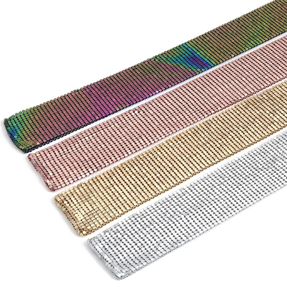 Алюминиевый сплав, вечерние, в стиле панк, эффектный блестящий шарф с блестками, женский коктейльный воротник, длинное колье