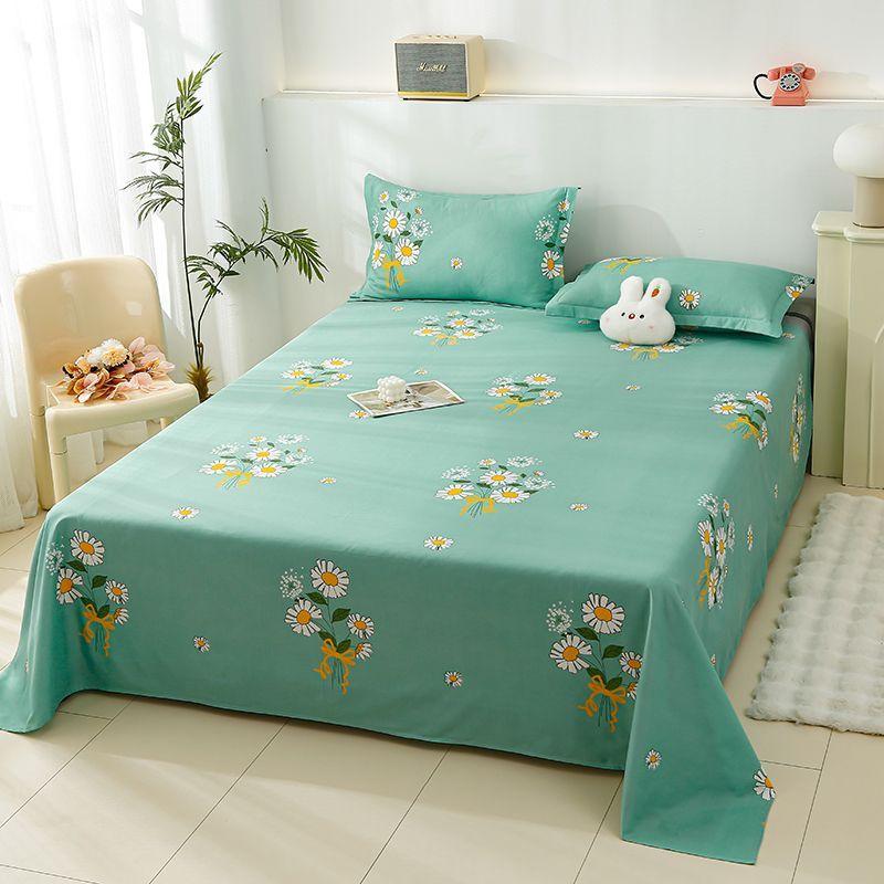 Bed Sheet Single Piece Single Double Bed Sheet Nordic Style Skin-friendly Brushed Bed Sheet Dormitory Single Simple