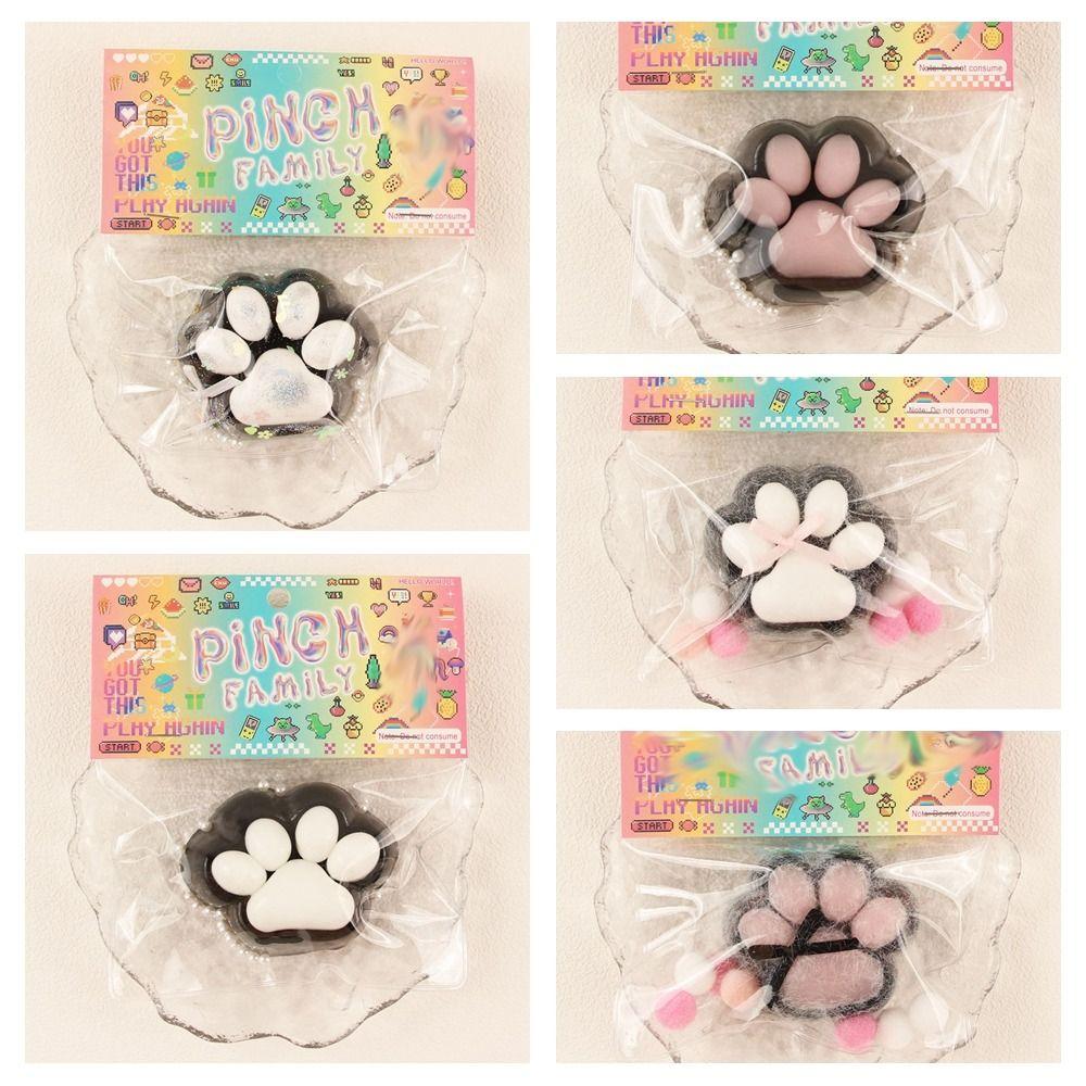 Sensory Toy Black Cat Paw Squeeze Toy Plush Pinch Decompression Toy  Practical Jokes
