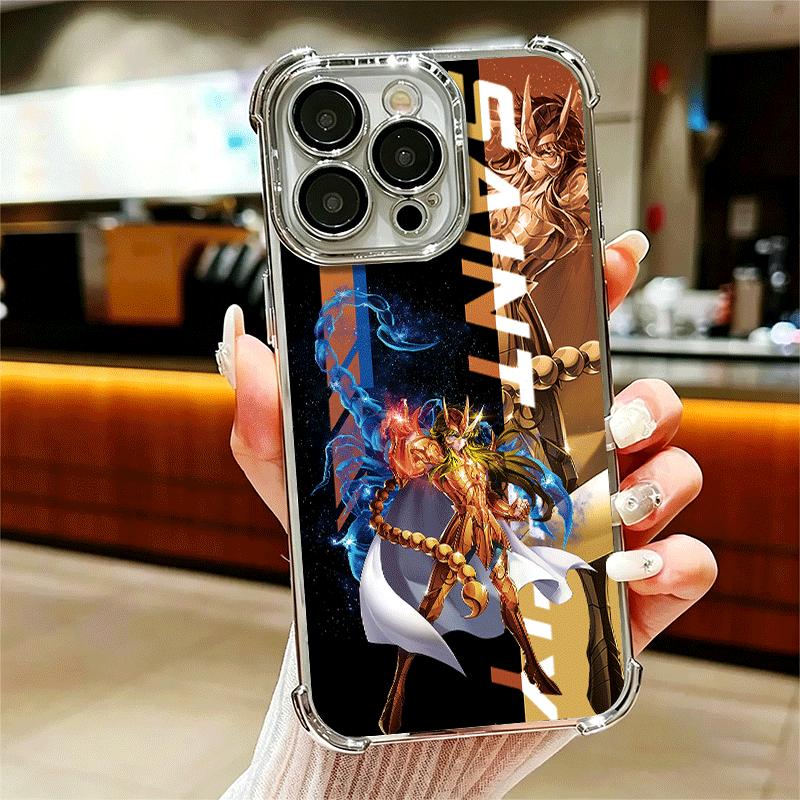 Аниме S-Saint S-Seiya Покрытие Чехол для телефона Для Iphone 16 17 Pro Max Air 16E 14 15 Plus 12 13 Mini Противоударный Чехол с Airbag