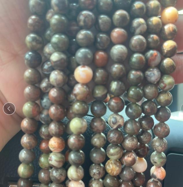 Бусины из натурального камня Синий Тигровый Глаз Агат Бирюза Розовый Кварц Лазурит Нефрит Опал Круглые бусины для изготовления ювелирных изделий DIY Браслет 20 шт. 8 мм