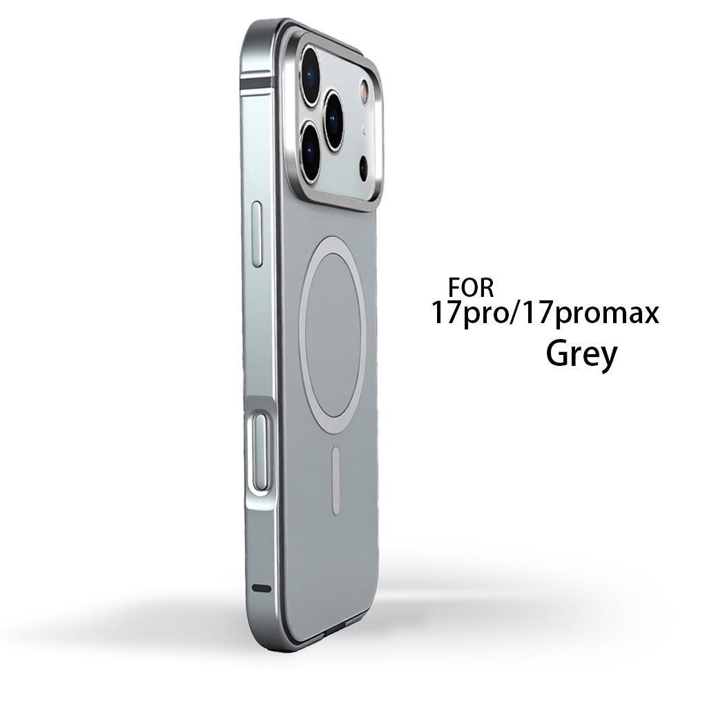Оригинальный магнитный защитный чехол для iPhone 17 Pro Max с металлической рамкой