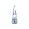 MLB Серия Monogram New York Yankees Винтажный Цветочный Принт Логотип-Буква Полиэстер Сумка-Ведро Женские сумки Синий 3ABMS012N-50BLL