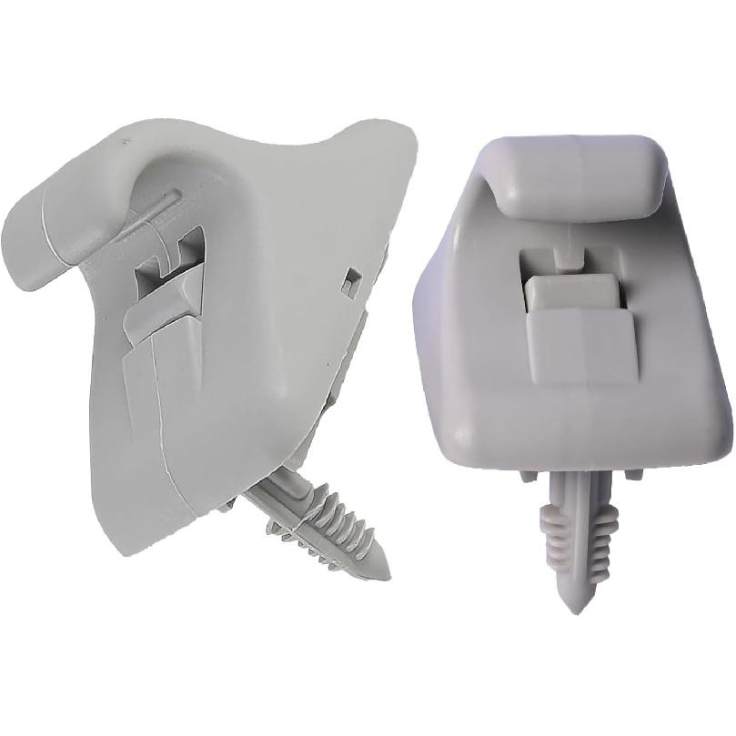 85235-B1000 2pcs Sun Visor Retainer Clip Holder Hook Support Fastener Bracket Grey Compatible with H-yundai E-lantra S-onata Getz 2017-2023