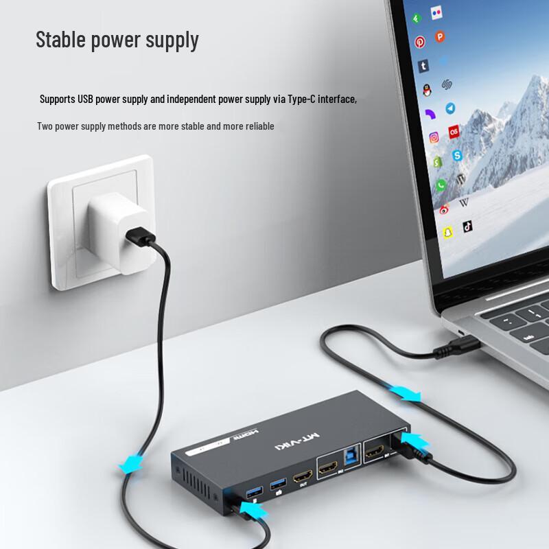 MT-viki MT-KH2S3 2-портовый HDMI 4K KVM-переключатель