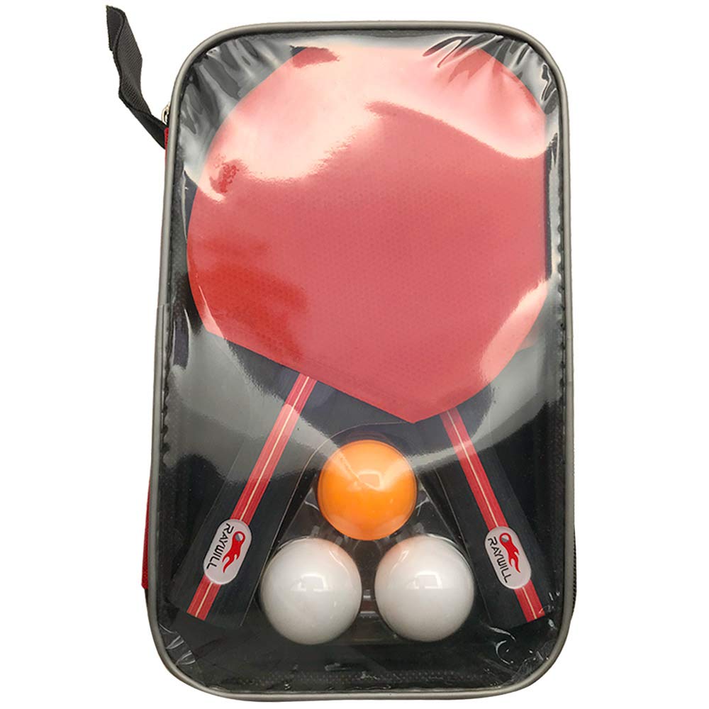 Portable Table Tennis Racket Set with 2 Rackets and 3 Ping Pong Includes Storage Easy To Use Table Tennis Table Tennis Table Tennis Balls Balls, Bag,