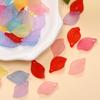 100Pcs Acrylic Jewelry Making Accessories Clear Frosted Leaves DIY Jewelry Making Handmade Materials