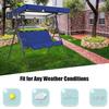 Swing Chair Canopy Replacement Waterproof Anti-UV 2-3 Seater Swing Chair Top Cover Outdoor Garden Porch Patio Swing Seat Sun Shade Awning