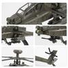 1:Модель самолета AH-64 в масштабе 32, игрушечная машинка, литой под давлением сплав, вращающийся пропеллер, звук, свет, модели боевых машин для детей, подарки