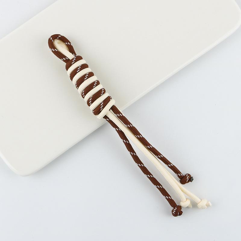 Многоцветный Трендовый Контрастный Дизайн Нейлоновая Ручная веревка Брелок Ручное плетение Дизайн Подвеска на сумку Брелок