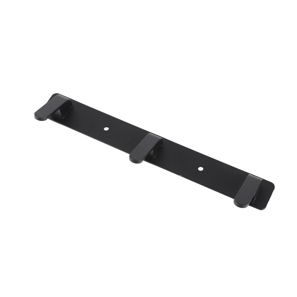 Black Towel Hook Durable Wall Hook Rack Modern Row Hook Space-Saving