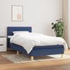 3140679 vidaXL Divan Bed with Mattress Blue 100x200 Cm Fabric