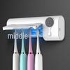 Ultraviolet Toothbrush Sterilizer with Wall-Mountable Storage Rack