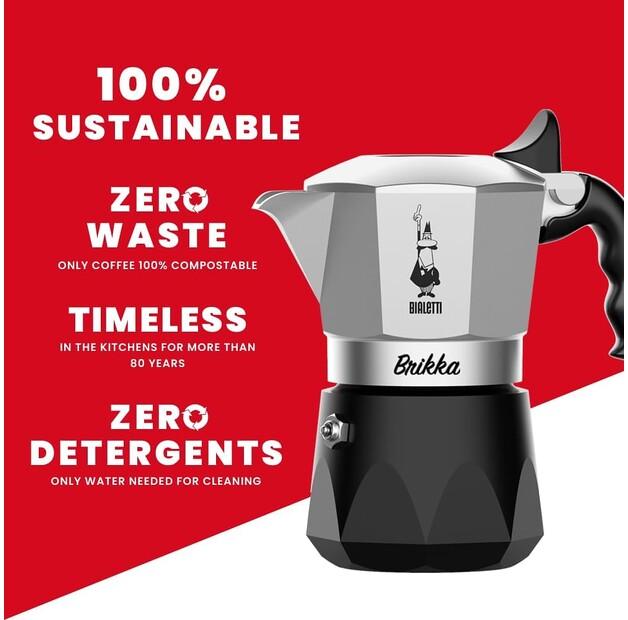 Кофеварка Bialetti New Brikka на 2 чашки (0007312)