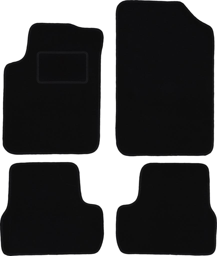 Black velour floor mats for: Citroen C3 I hatchback (2002-2009)