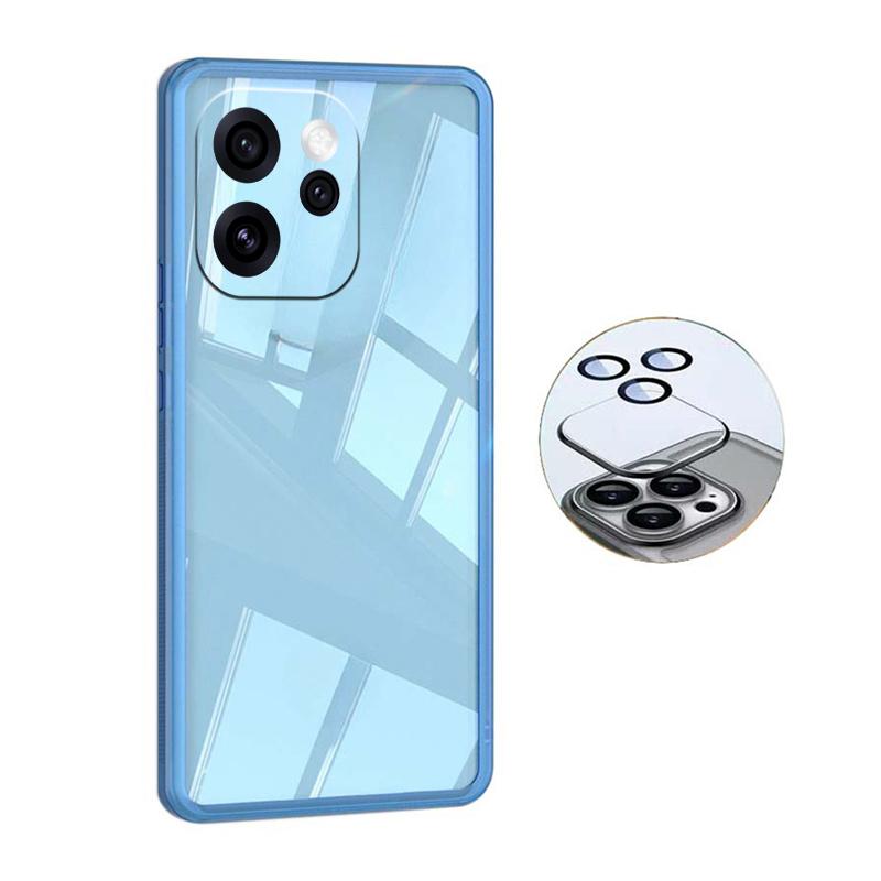 Чехол для OPPO Reno 15 Pro Max Защита камеры Полупрозрачный Мягкий силикон Ударопрочный с защитными пленками для объектива для задней крышки OPPO Reno15 Pro Max
