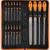 17-Piece Metal File Set: Round Steel Files & Grinding Tools with Bag
