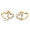 [N6870] - Gold Plated 'Love' Earrings White Gold - 12x10 Mm