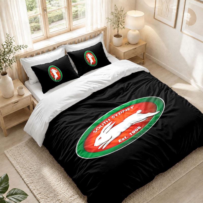 Bedding Set 1 Duvet Cover 2 Pillowcases South Sydney Rabbitohs Print Bedroom Home Decoration