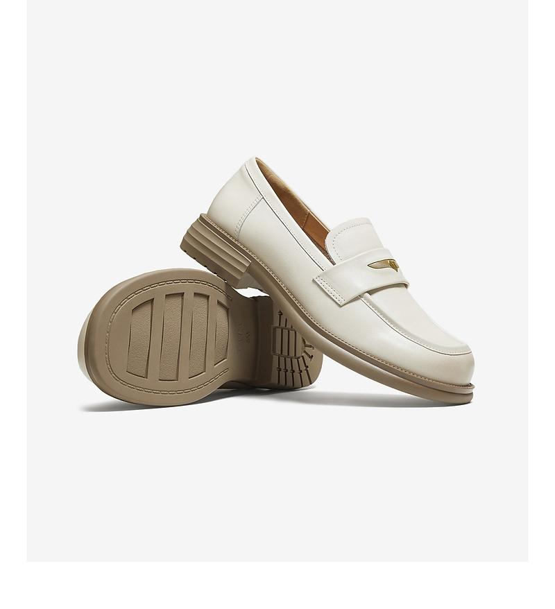 TATA/He She 2025 Autumn Shopping Mall Same Fashion Casual Round Head Women's Le Fu Shoes