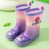 Children's Rain Boots Girls Non-Slip Elementary School Students Toddler Outdoor Water Boots Girl Waterproof Shoes Princess Crystal Shoes
