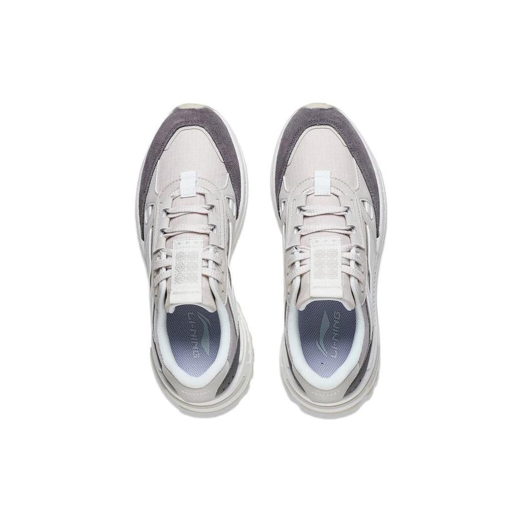 Li Ning Cheng Feng 2.0 Ткань Синтетическая кожа Нескользящая Износостойкая Низкая Спортивная Повседневная Обувь Мужские Кроссовки Wind-Bell-Gray AGCT155-2