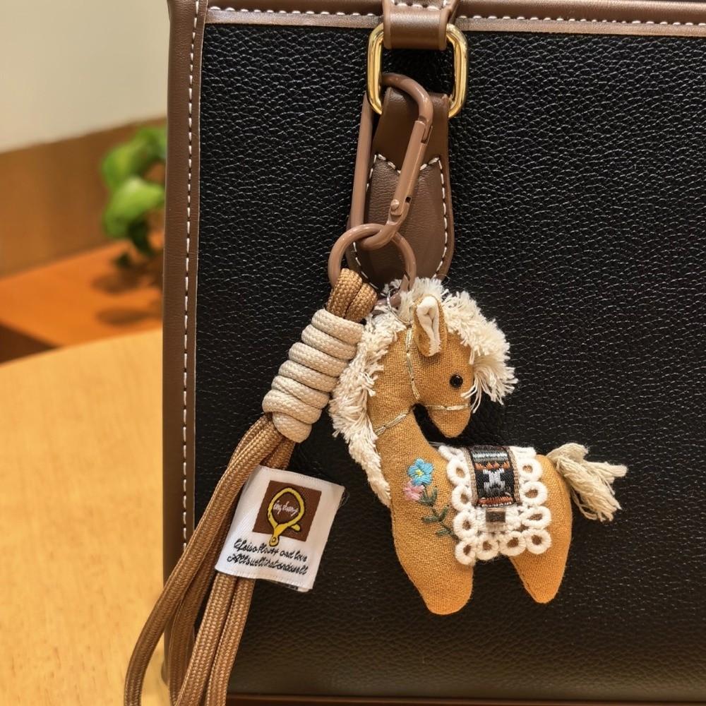 Stuffed Animal Horse Plush Keychain Cute Design Pony Pendant Horse Year Key Ring Year Of The Horse