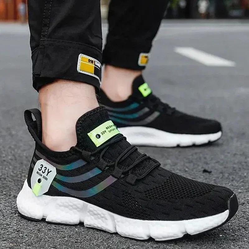 Leisure Men's Shoes Mesh Breathable Running Shoes Couple Tenis Masculinity Spring and Autumn Lightweight Walking Sports Shoes