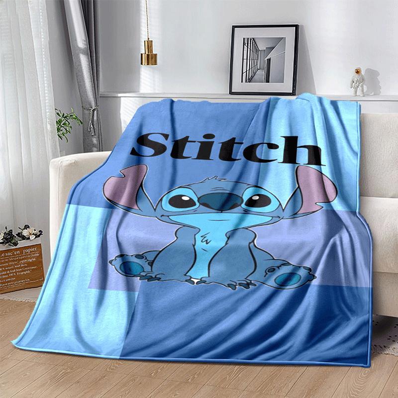 1pc Stitch Printing Blanket - Soft, All-Season Throw for Living Room, Bedroom,Travel