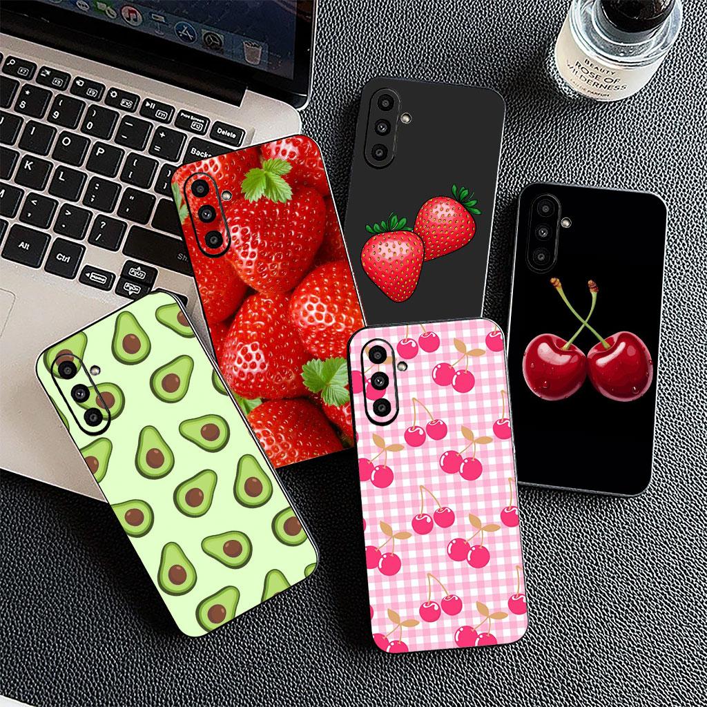 Cherry Strawberry fruit Summer Avocado Lemon Cover for Samsung Galaxy S25 S24 S23 FE Ultra Plus S7 Edge S25+ S23+ A56 5G Case