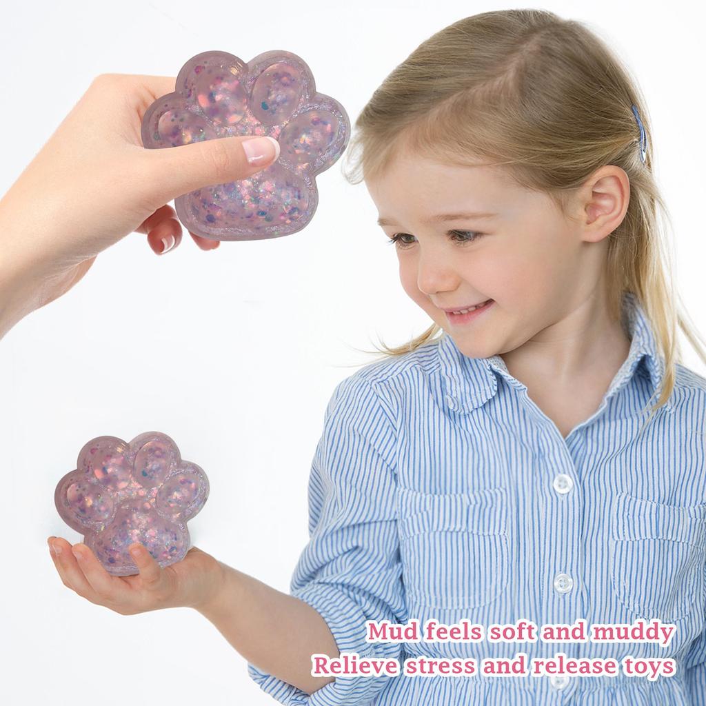 Трехцветные радужные кошачьи коготки Pinch Cat Claws Новая уникальная декомпрессионная игрушка Грязевой липкий мешок