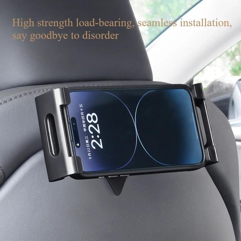 Car Back Seat Headrest Mount Holder For Tesla Model 3/Y/S/3+ 360 Rotation Tablet PC Auto Model3 Highland 2024 Phone Holder Stand