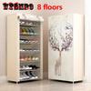 126cm High Waterproof Storage Rack Cabinet Stainless Steel Shoe Rack Clothes Rack Modern Coat Hanger