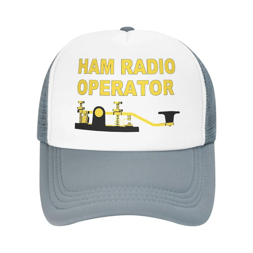 Ham Radio Operator Trucker Hat For Man Woman Summer Outdoor Mesh Side Hats Caps Adjustable Fit For Casual Headwear