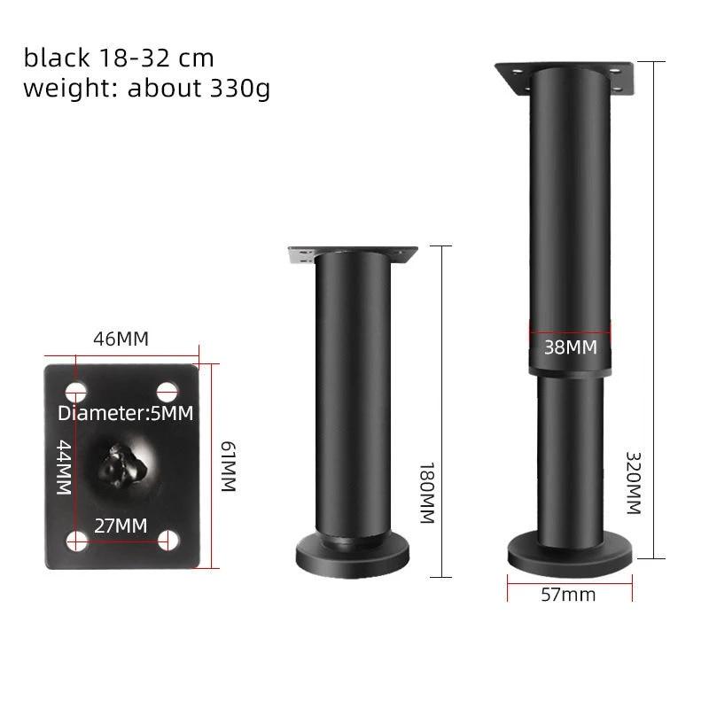 1 шт., телескопические регулируемые опорные ножки для кровати, высокое качество, квадратная офисная мебель, удлиненные ножки стула, металлические ножки для дивана