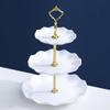 Plastic Dessert Display Table Wavy European And American Style Buffet Tea Break Cake Dessert Service Tray Fruit Plate Display